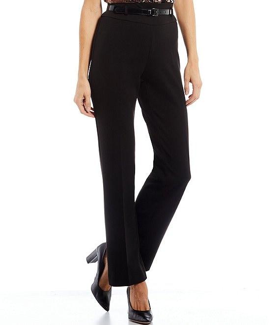 Kasper High Rise Pull-On Boot Cut Belted Pants Product Image