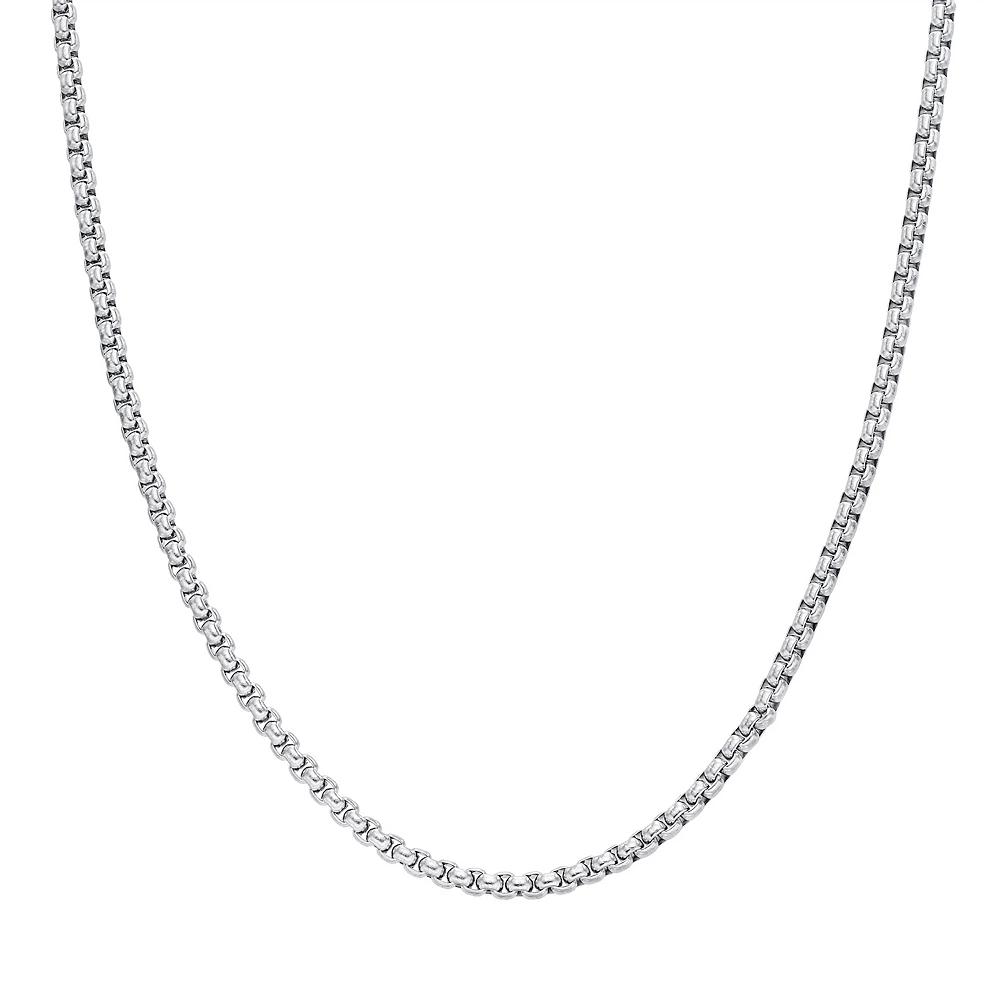 Men's LYNX Stainless Steel 3.5 mm Box Chain Necklace, Size: 22" Product Image