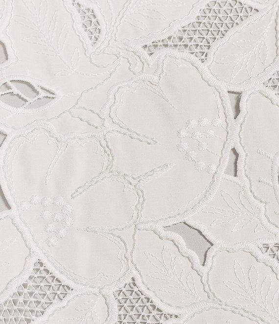 BOSS By Hugo Boss Berodi Broderie Anglaise Lace Round Neck Sleeveless Top Product Image