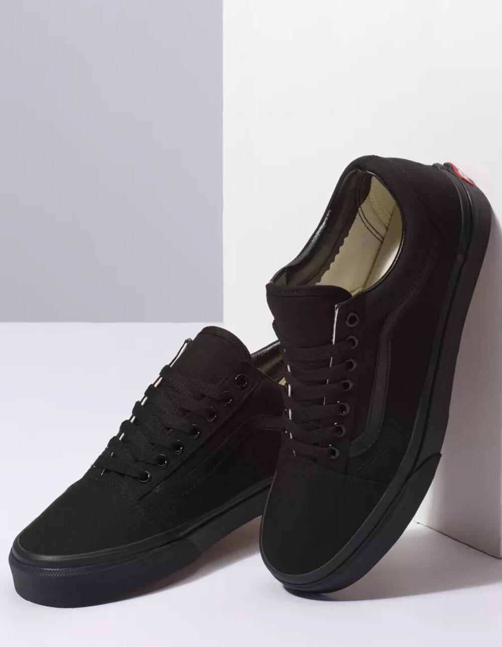 VANS Old Skool Black & Black Shoes - BLACK/BLACK Product Image