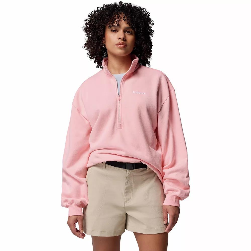 Women's Columbia Aldermore Half Zip Knit Pullover, Size: Large, Pink Sand Product Image