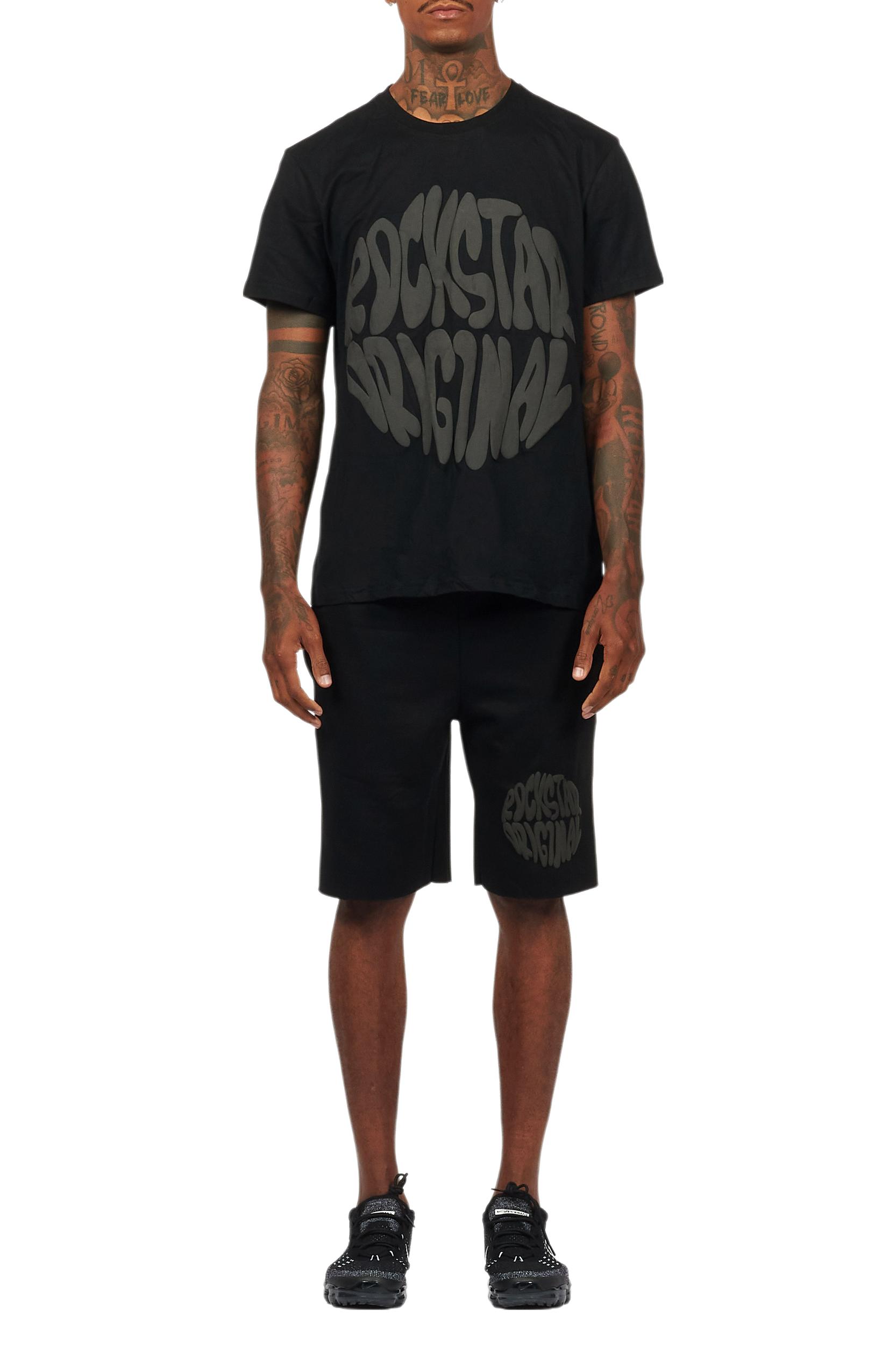 Thierry Black/Black T-Shirt/Short Set Male Product Image