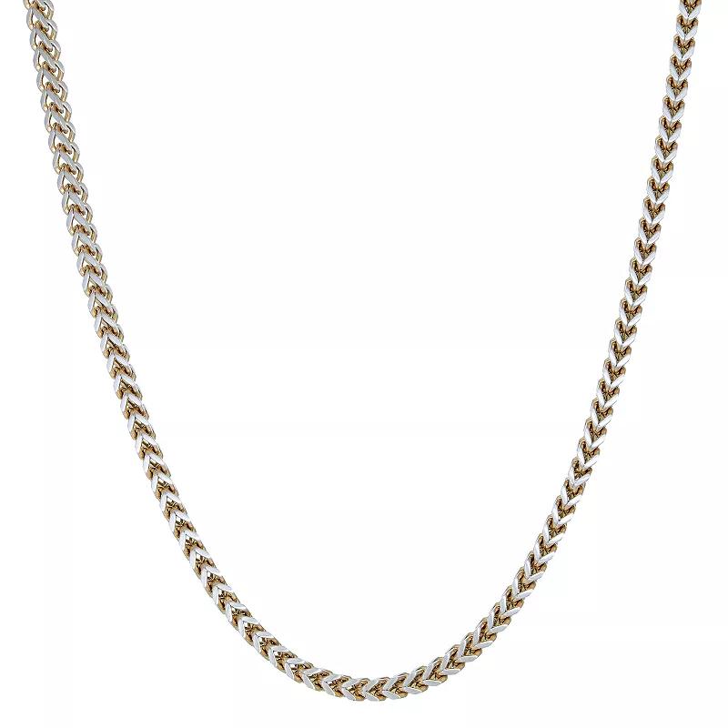 Mens LYNX Stainless Steel Foxtail Chain Necklace Gold Tone Product Image