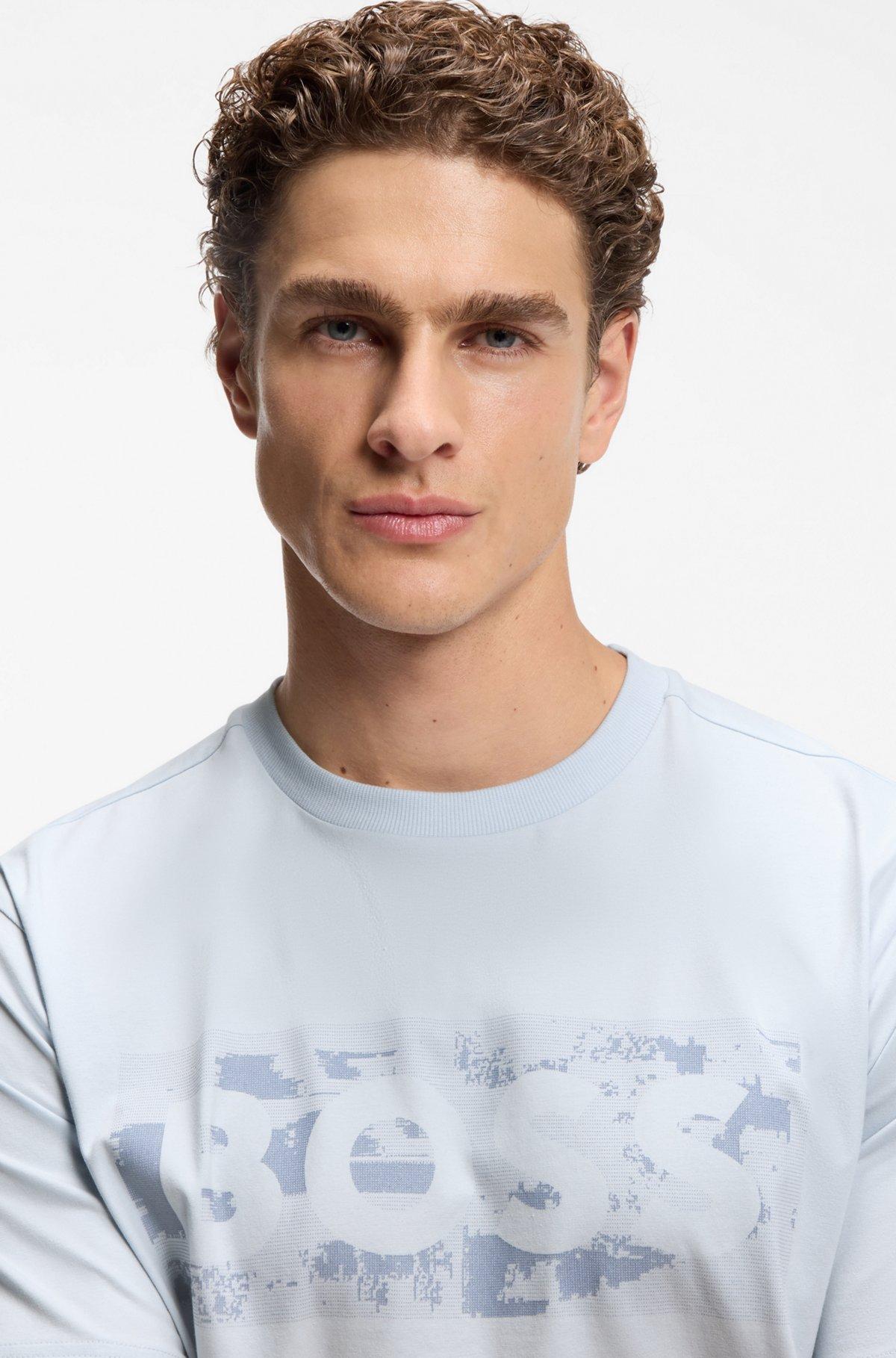 Logo-artwork T-shirt in stretch cotton Product Image
