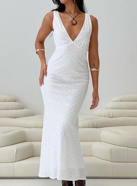 Nellie Maxi Dress White Product Image