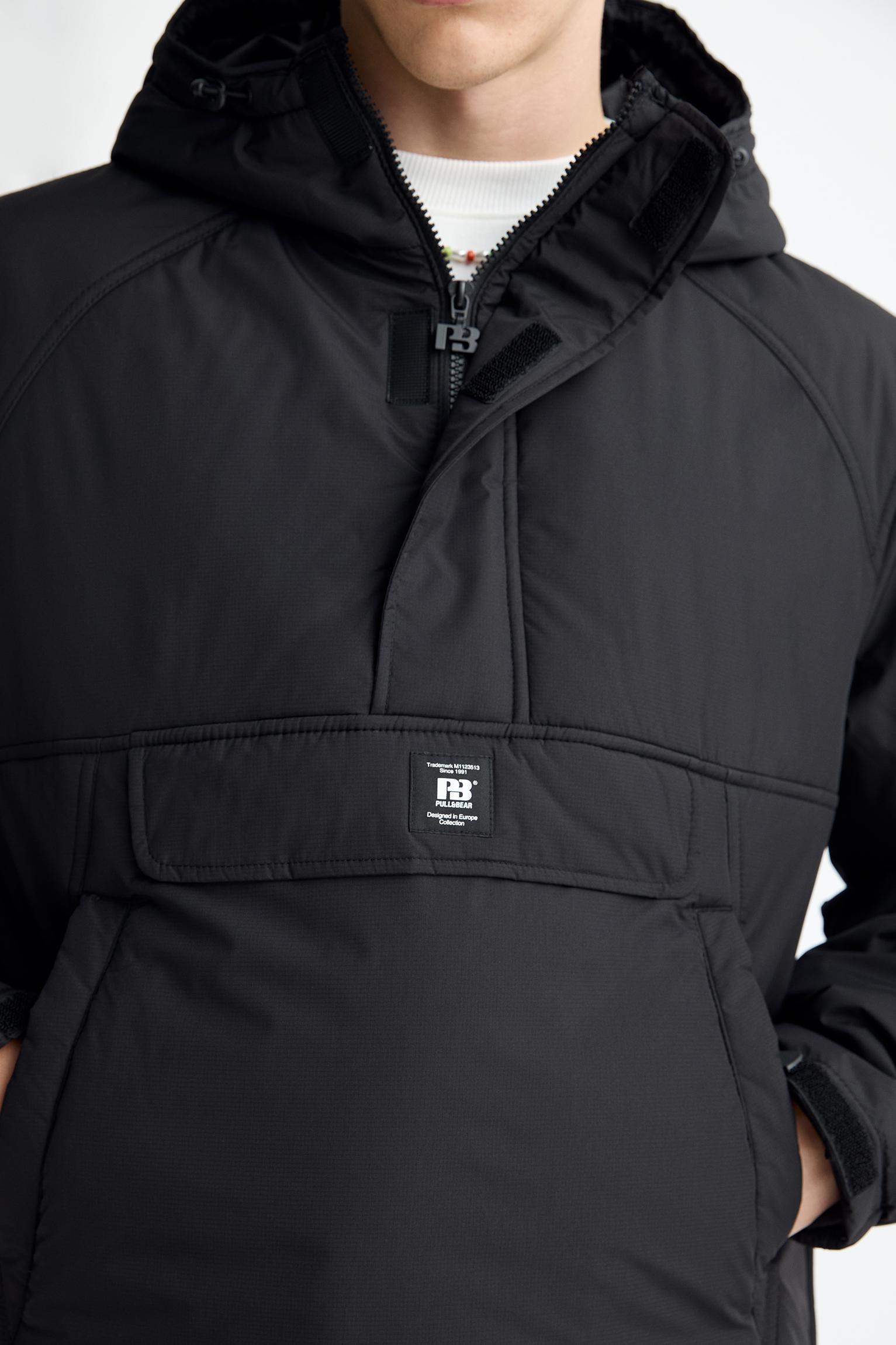 Jacket with pouch pocket and logo Product Image