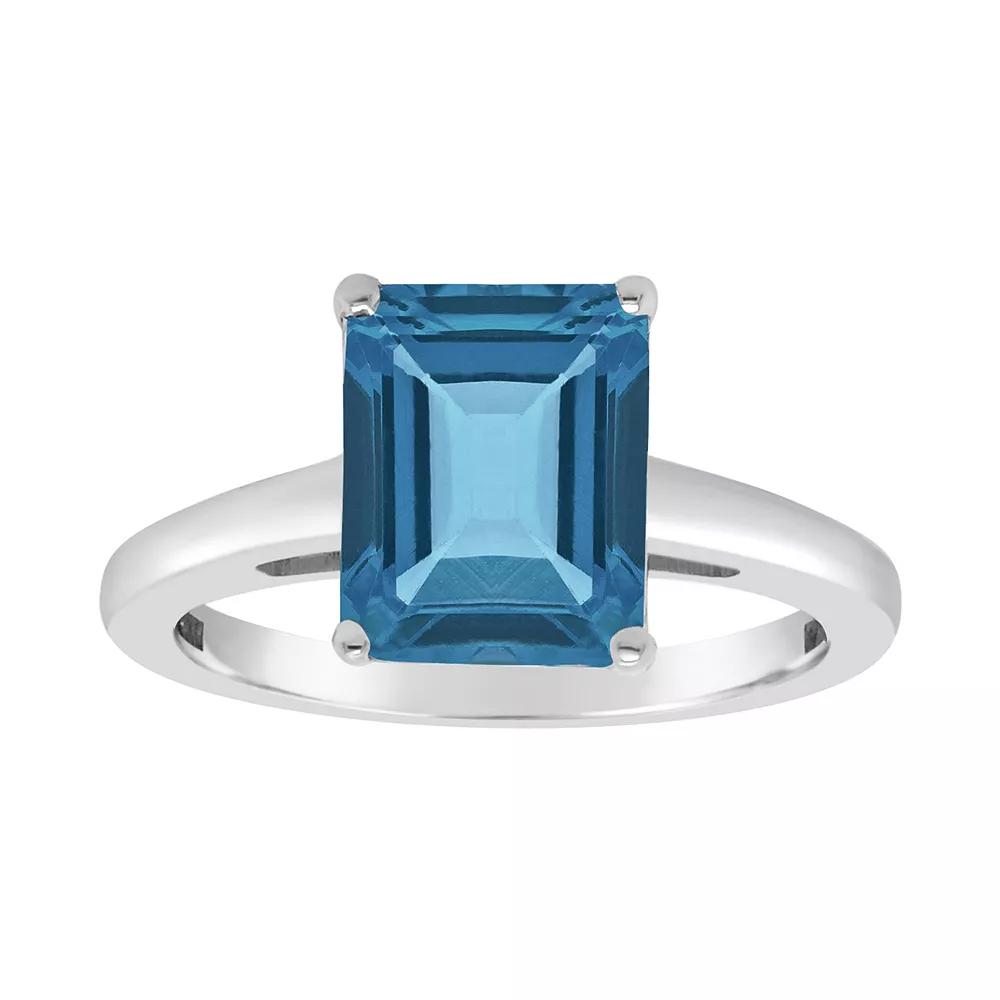 Alyson Layne Sterling Silver London Blue Topaz Ring, Women's,  Product Image