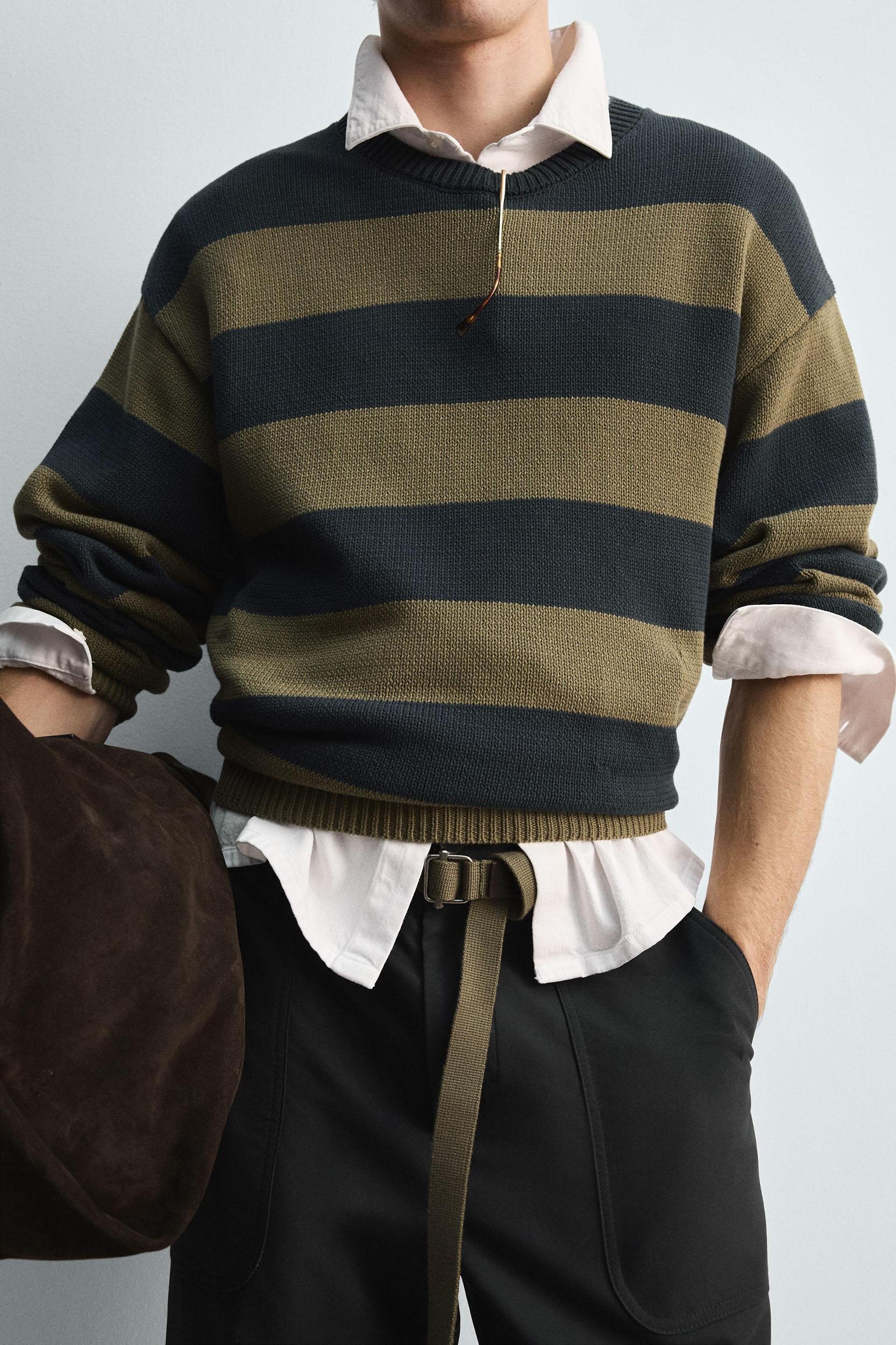 STRIPED JACQUARD SWEATER Product Image