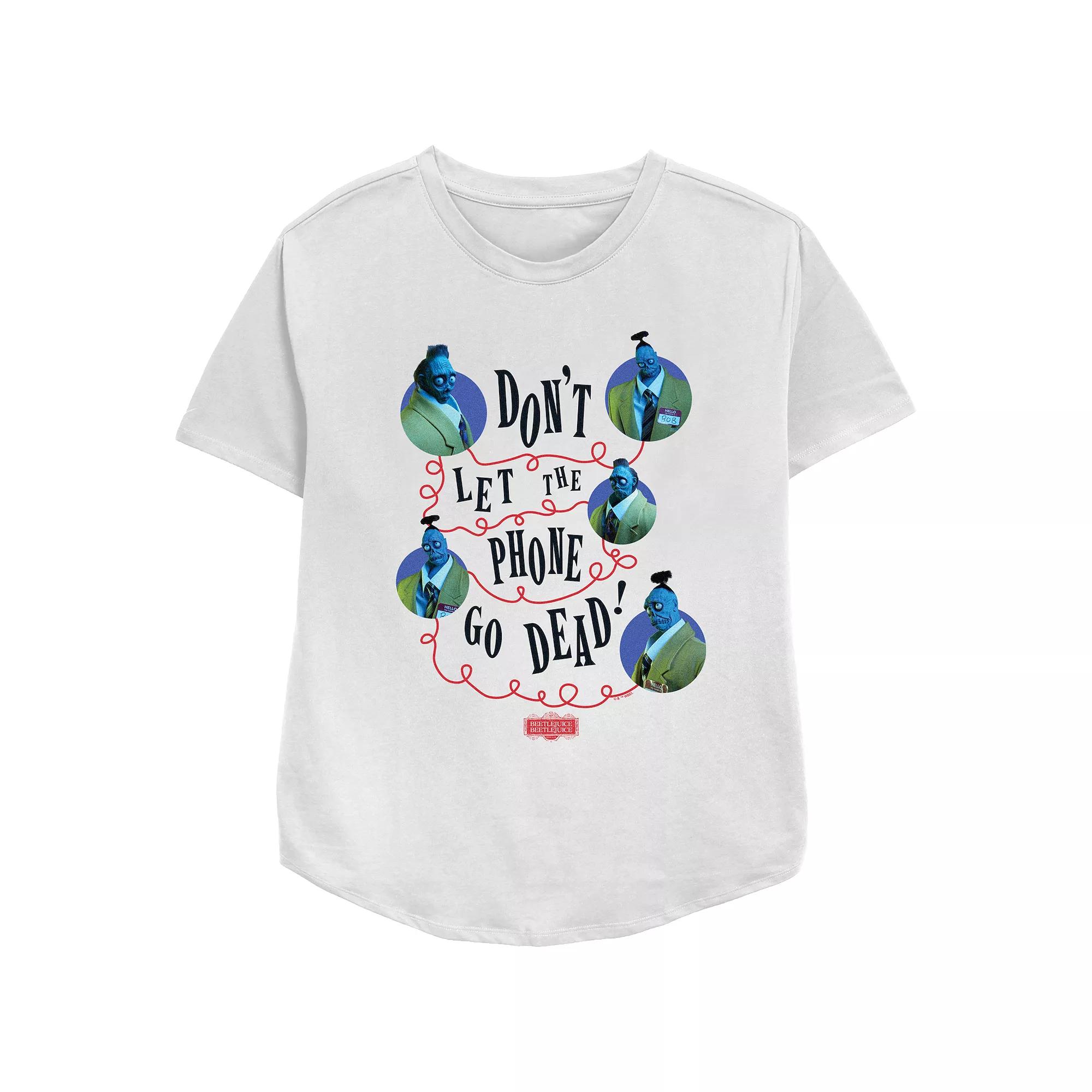 Women's Beetlejuice 2 Don't Let The Phone Go Dead Relaxed Fit Graphic Tee,  Product Image