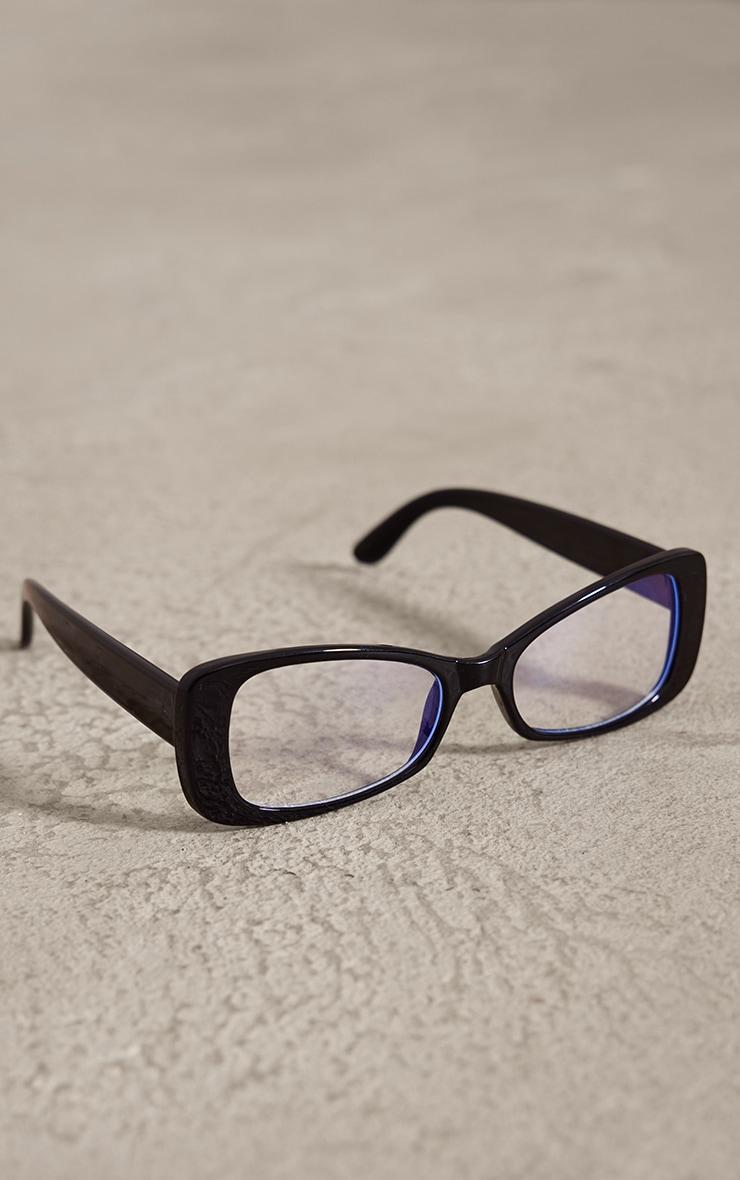 Black Flared Chunky Frame Blue Light Readers Product Image