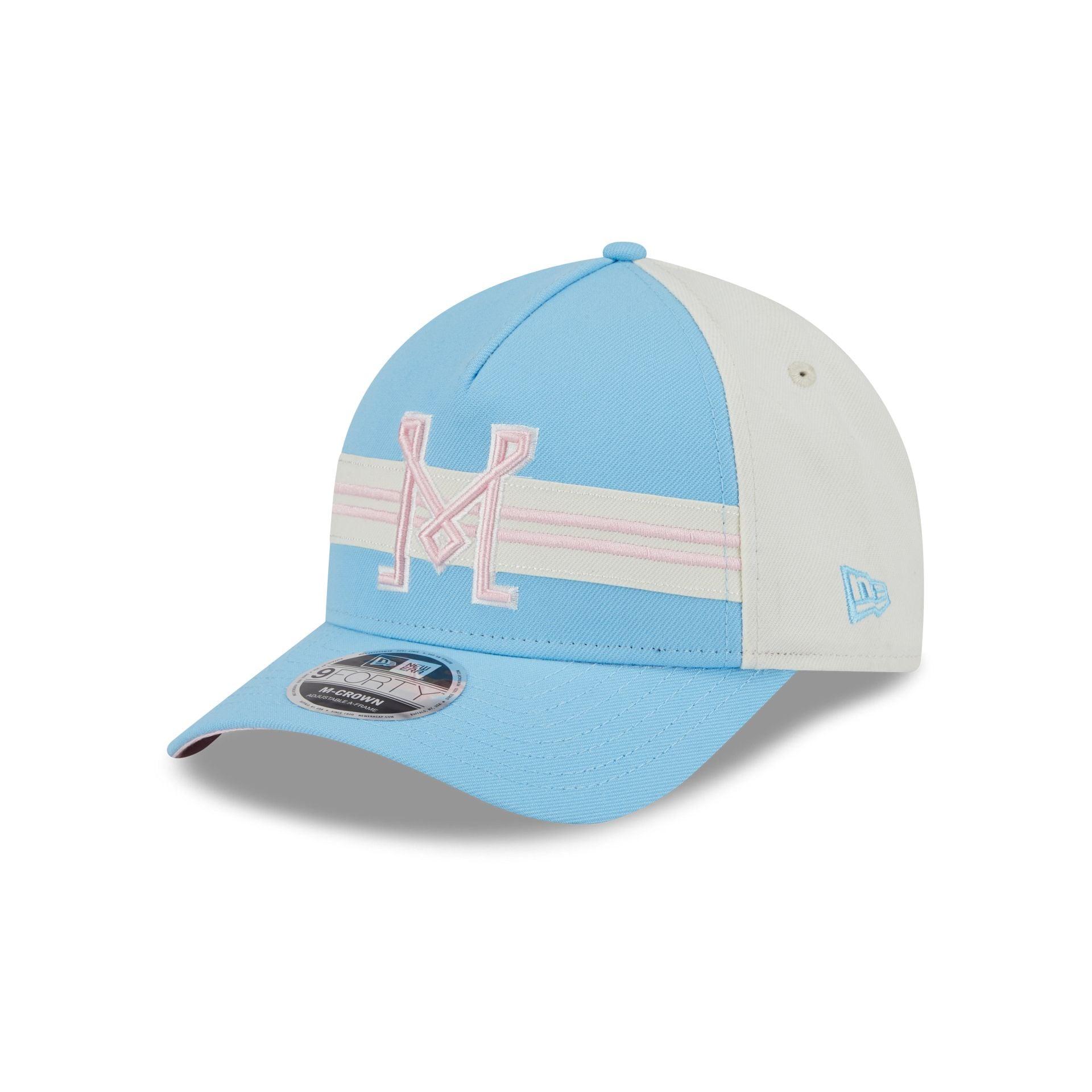 Inter Miami 2025 Jersey Hook Light Blue 9FORTY M-Crown A-Frame Snapback Hat Male Product Image