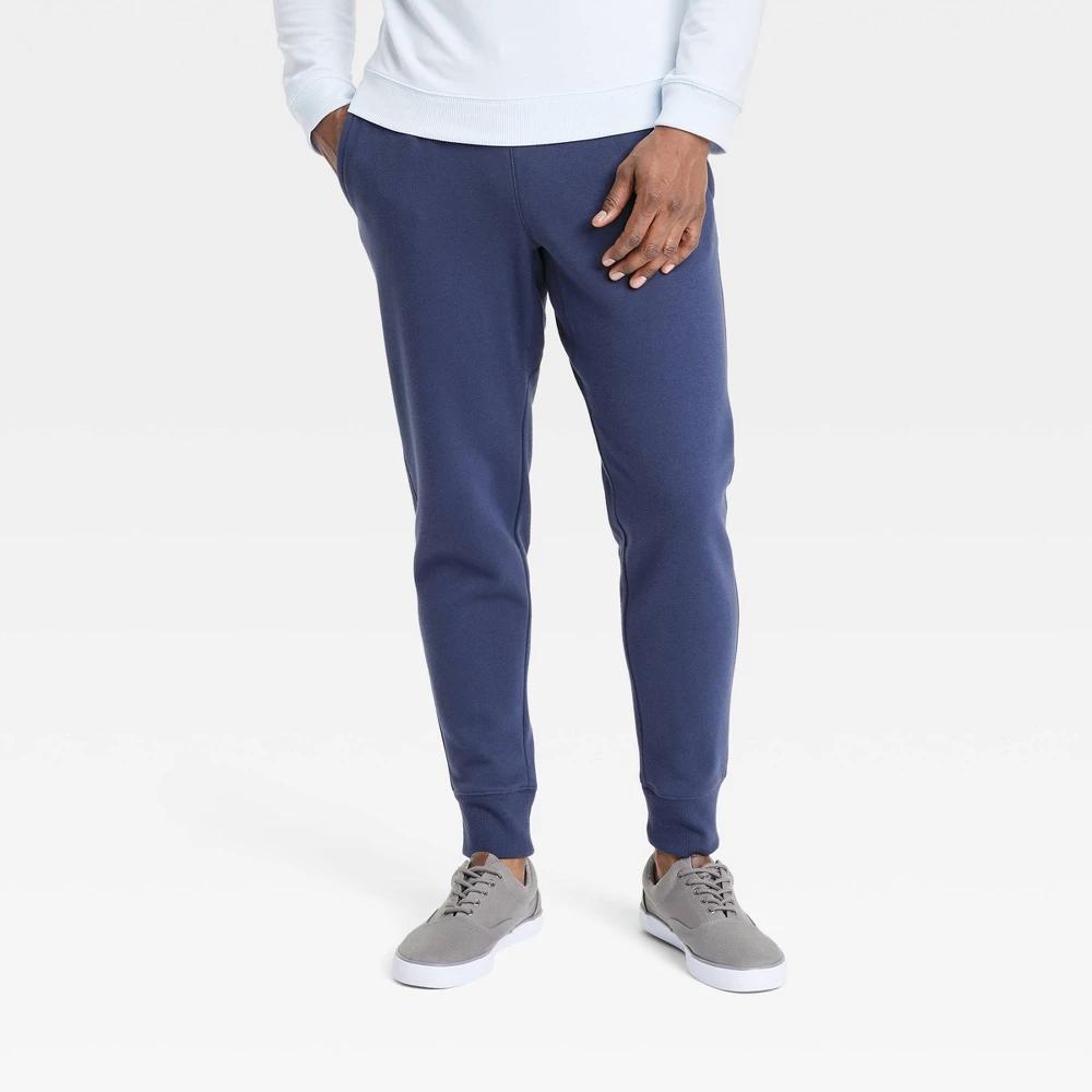 Men's Cotton Fleece Jogger Pants - All In Motion™ XXL: Bottoms, Mid Rise, Zippered Pocket Product Image