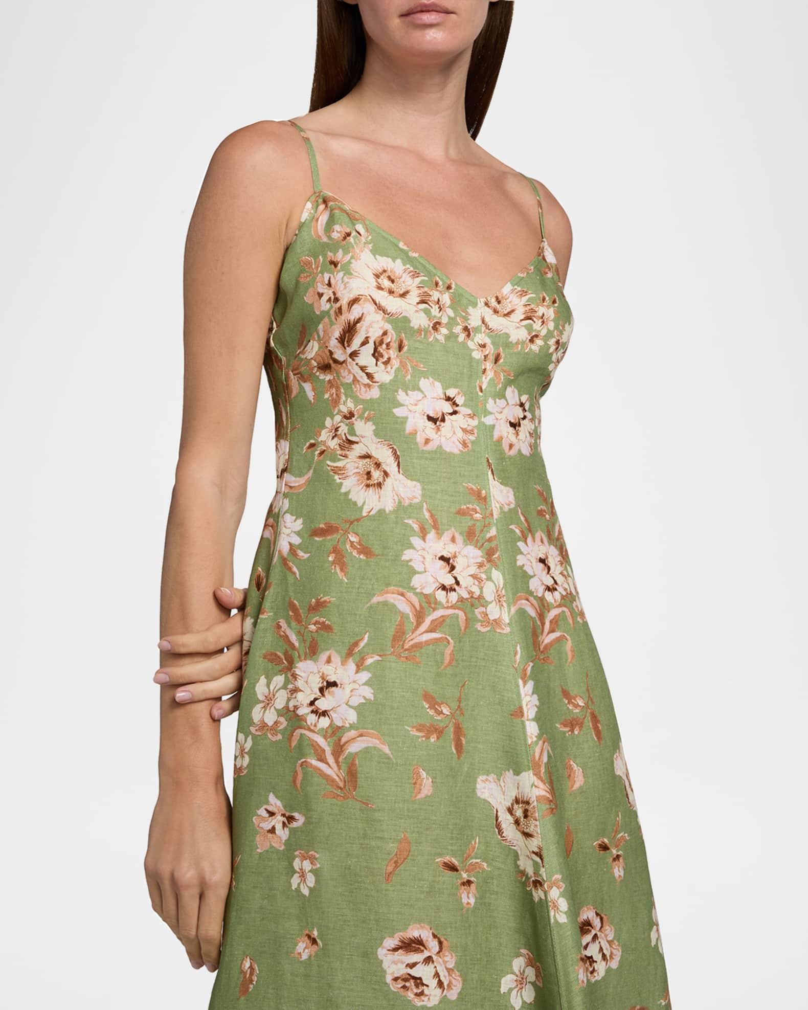 Mae Floral Linen Midi Dress Product Image