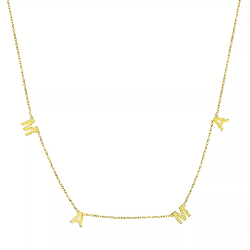 Taylor Grace 10k Gold "MAMA" Necklace, Women's, Size: 18" Product Image