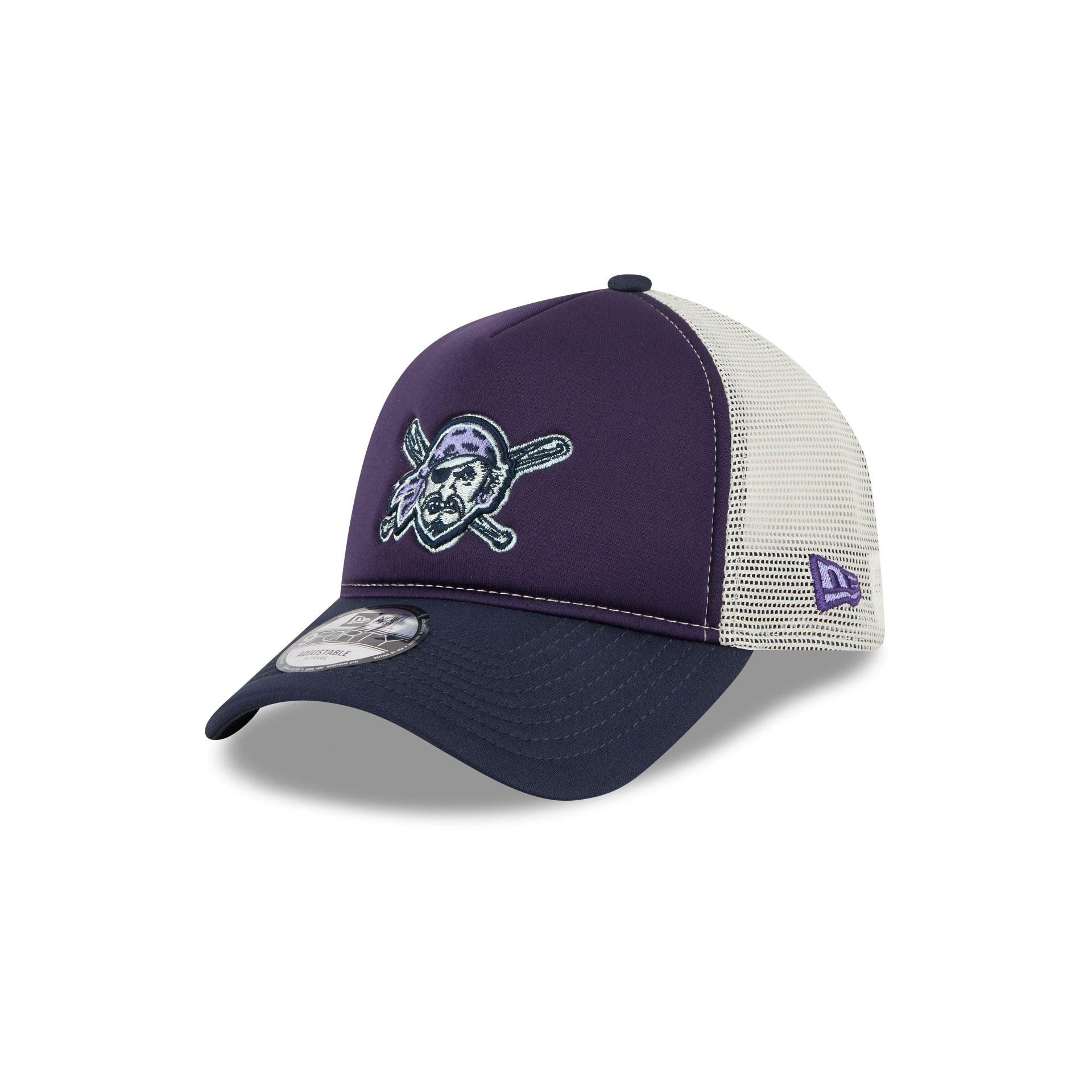 Pittsburgh Pirates Navy Purple 9FORTY A-Frame Trucker Hat Male Product Image