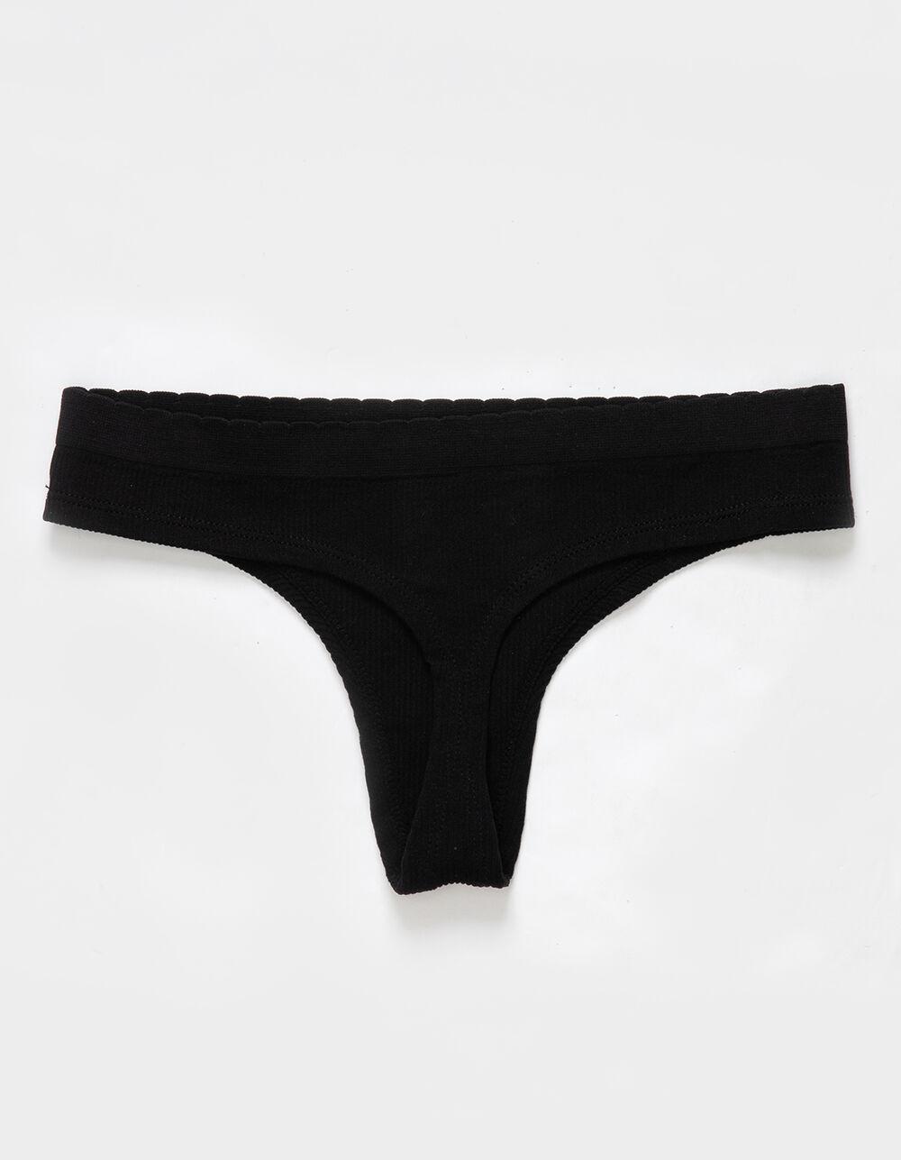 FULL TILT Seamless Thong - BLACK Product Image