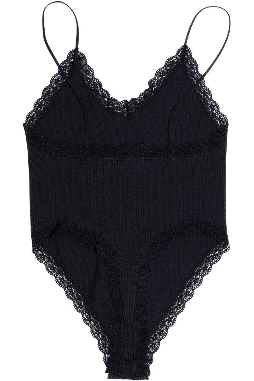 Lace Trim Bow Cami Bodysuit Product Image