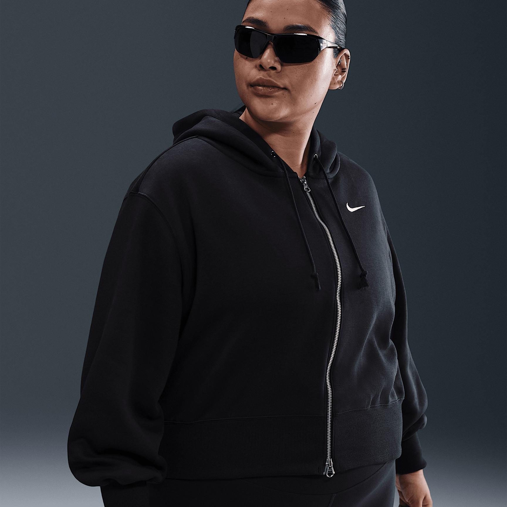 Nike Sportswear Phoenix Fleece Women's Loose Cropped Full-Zip Hoodie (Plus Size) Product Image