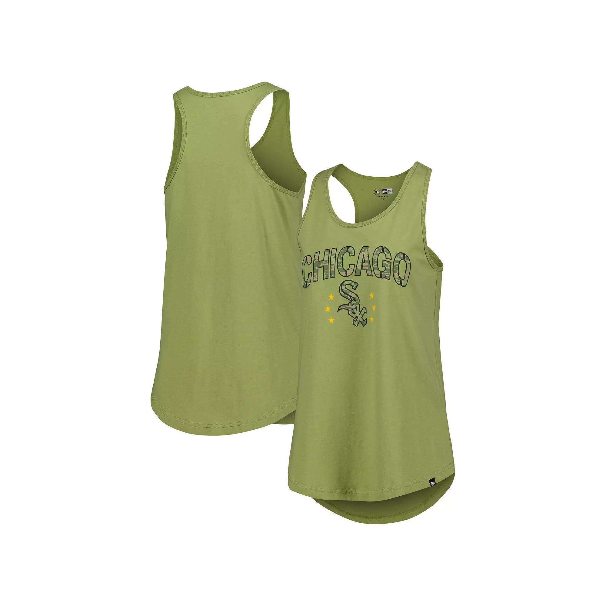 Women's New Era Olive Chicago White Sox Armed Forces Day Tank Top,  Product Image