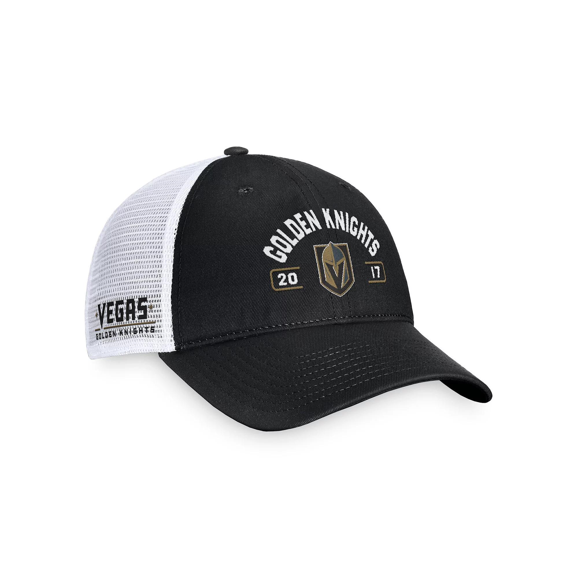 Men's Fanatics Black/White Vegas Golden Knights Free Kick Trucker Adjustable Hat, Lvk Black Product Image