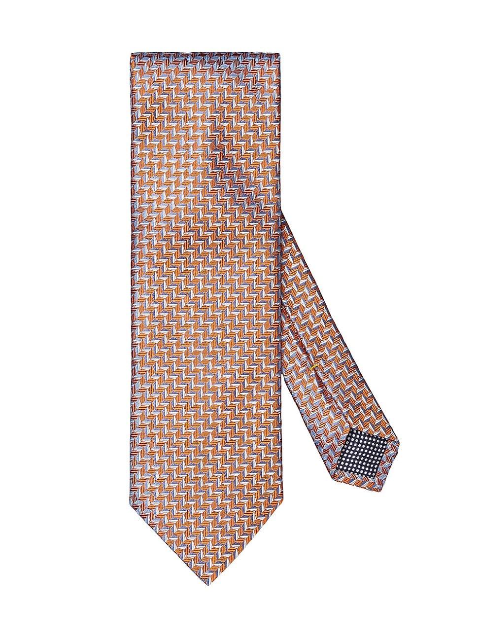 Mens Geometric Woven Silk Tie Product Image