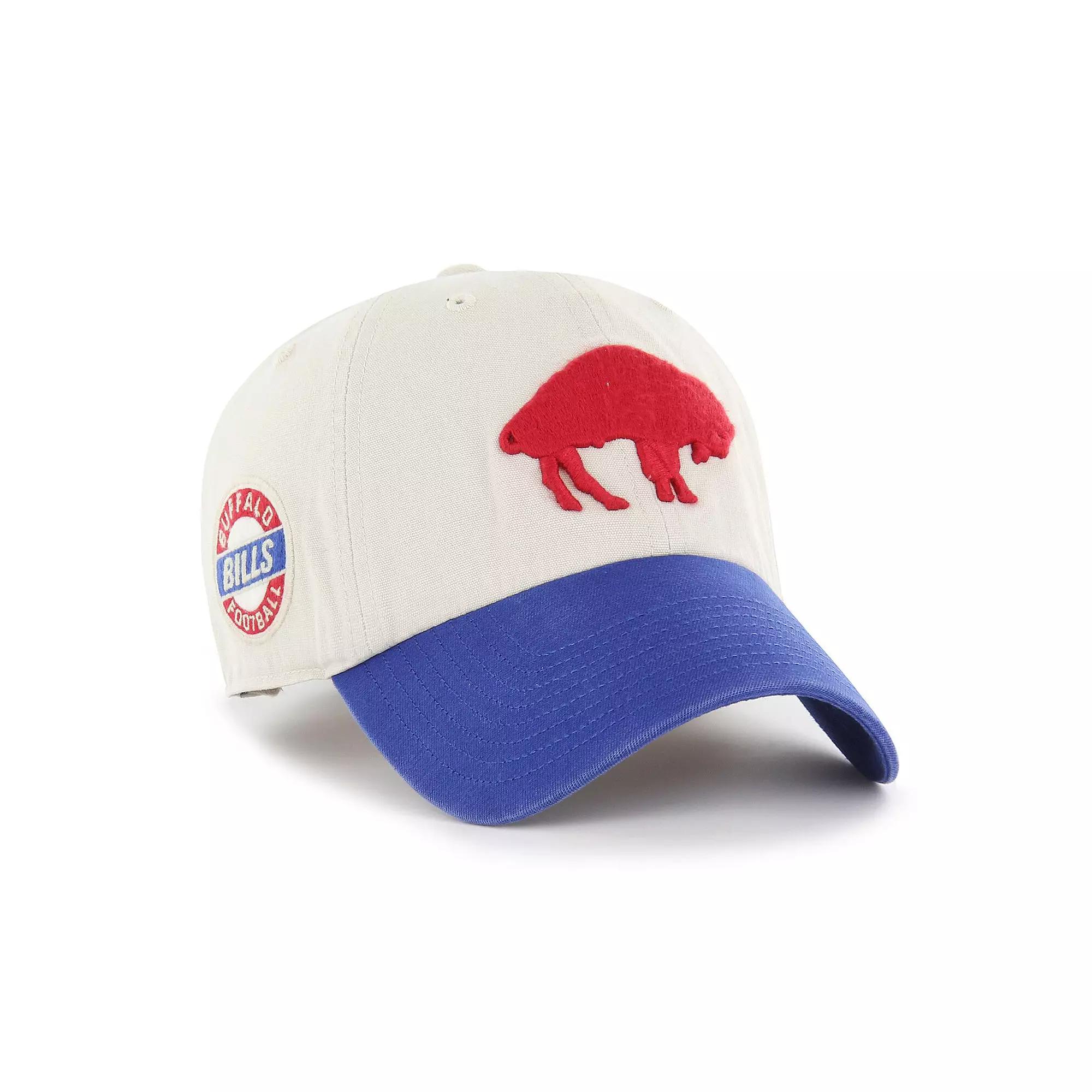 Men's '47 Cream/Royal Buffalo Bills Sidestep Clean Up Adjustable Hat, Beige Product Image