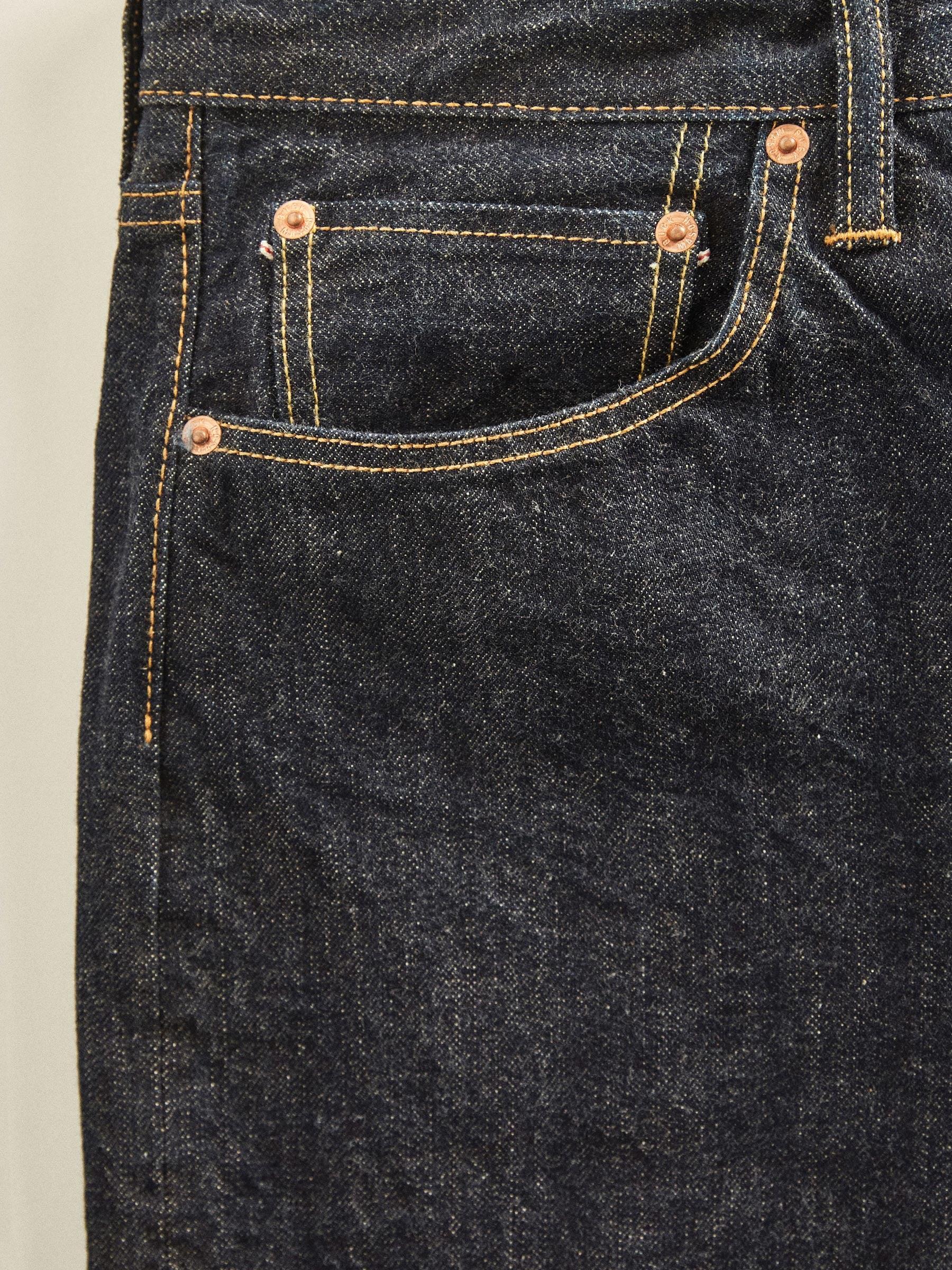 D018 Japanese Loomstate Selvedge Full Saddle Jean Product Image