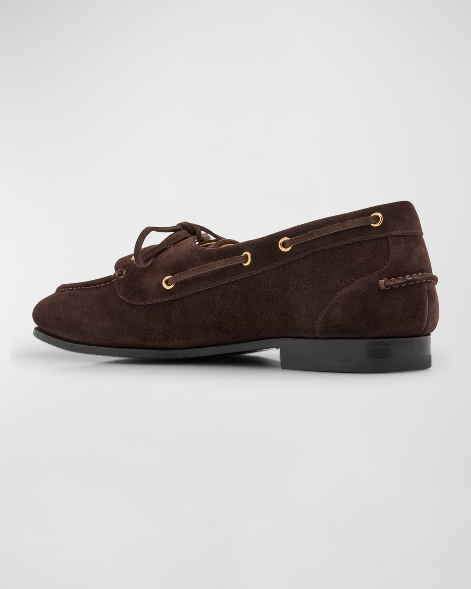 Men's Plume Leather Boat Shoes Product Image