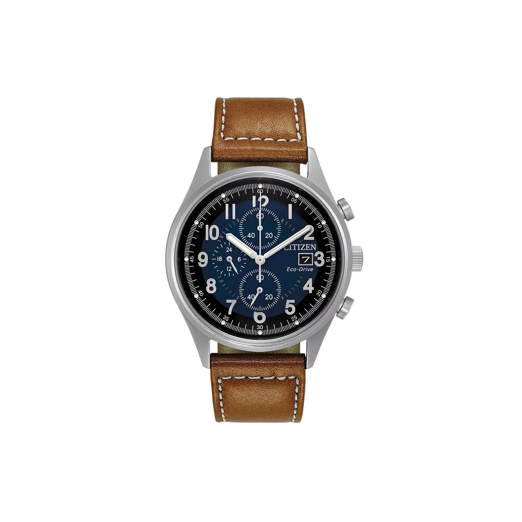 Citizen Eco-Drive Mens Chandler Leather Watch - CA0621-05L Brown Product Image