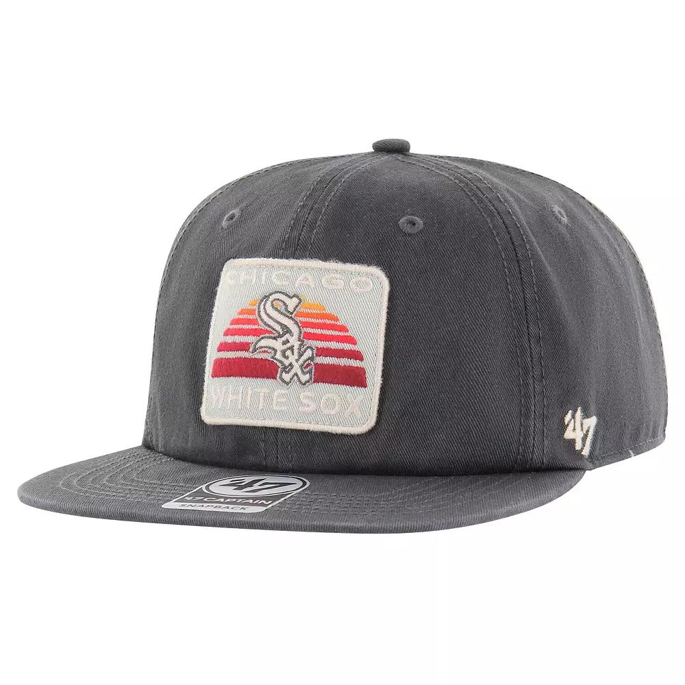 Men's '47 Charcoal Chicago White Sox Cypress Captain Snapback Hat Product Image