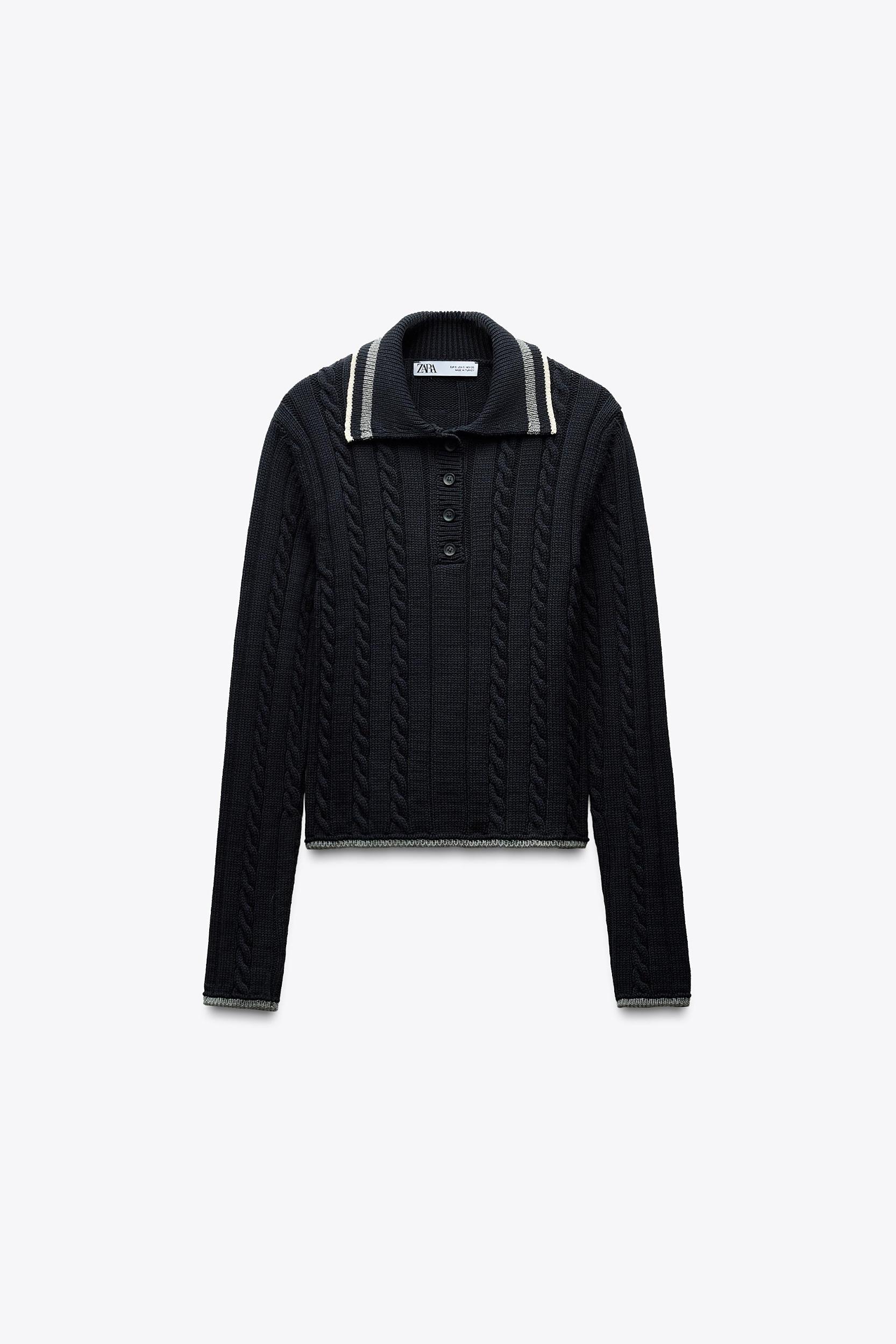 PIPING KNIT POLO SWEATER Product Image