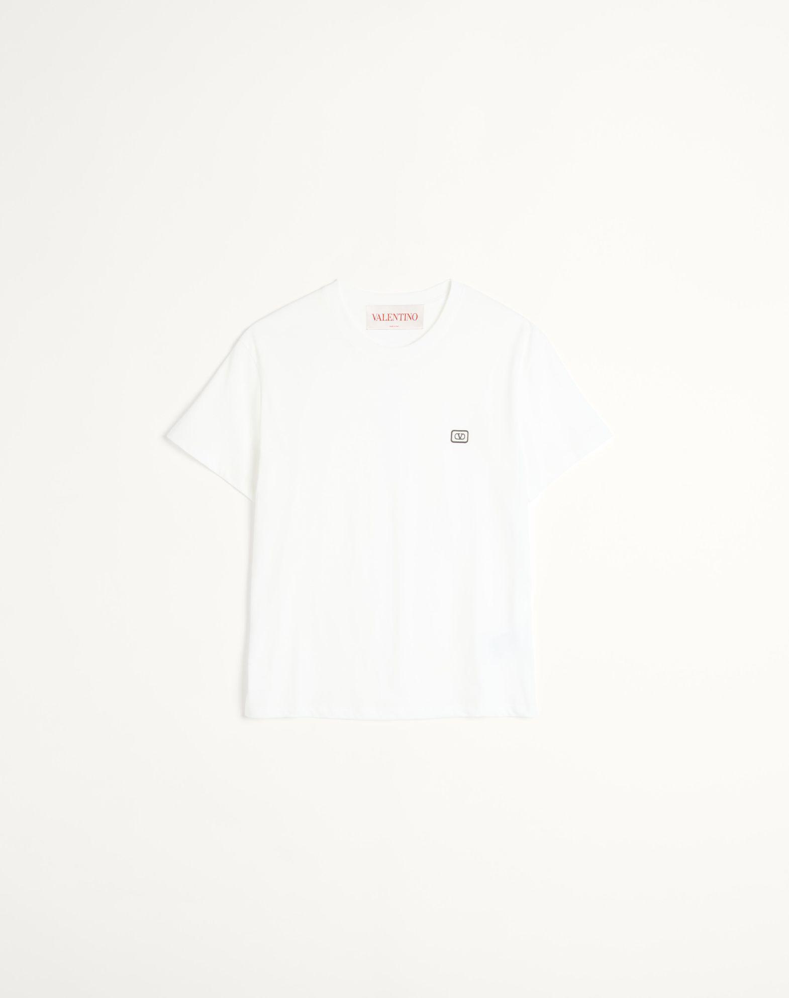 Cotton T-Shirt With Vlogo Patch Product Image