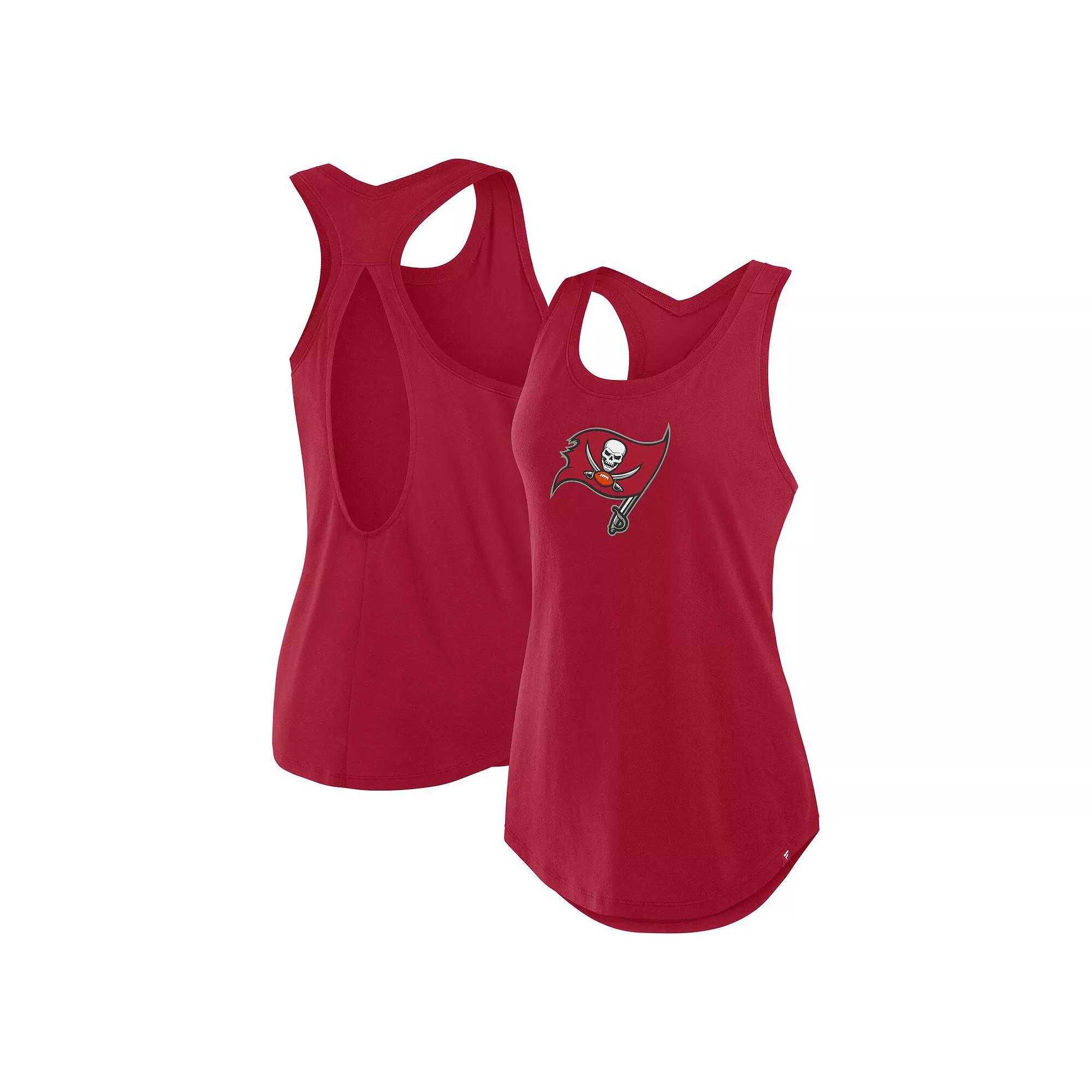 Women's Fanatics Powder Blue Los Angeles Chargers Iron Fan Tank Top,  Product Image