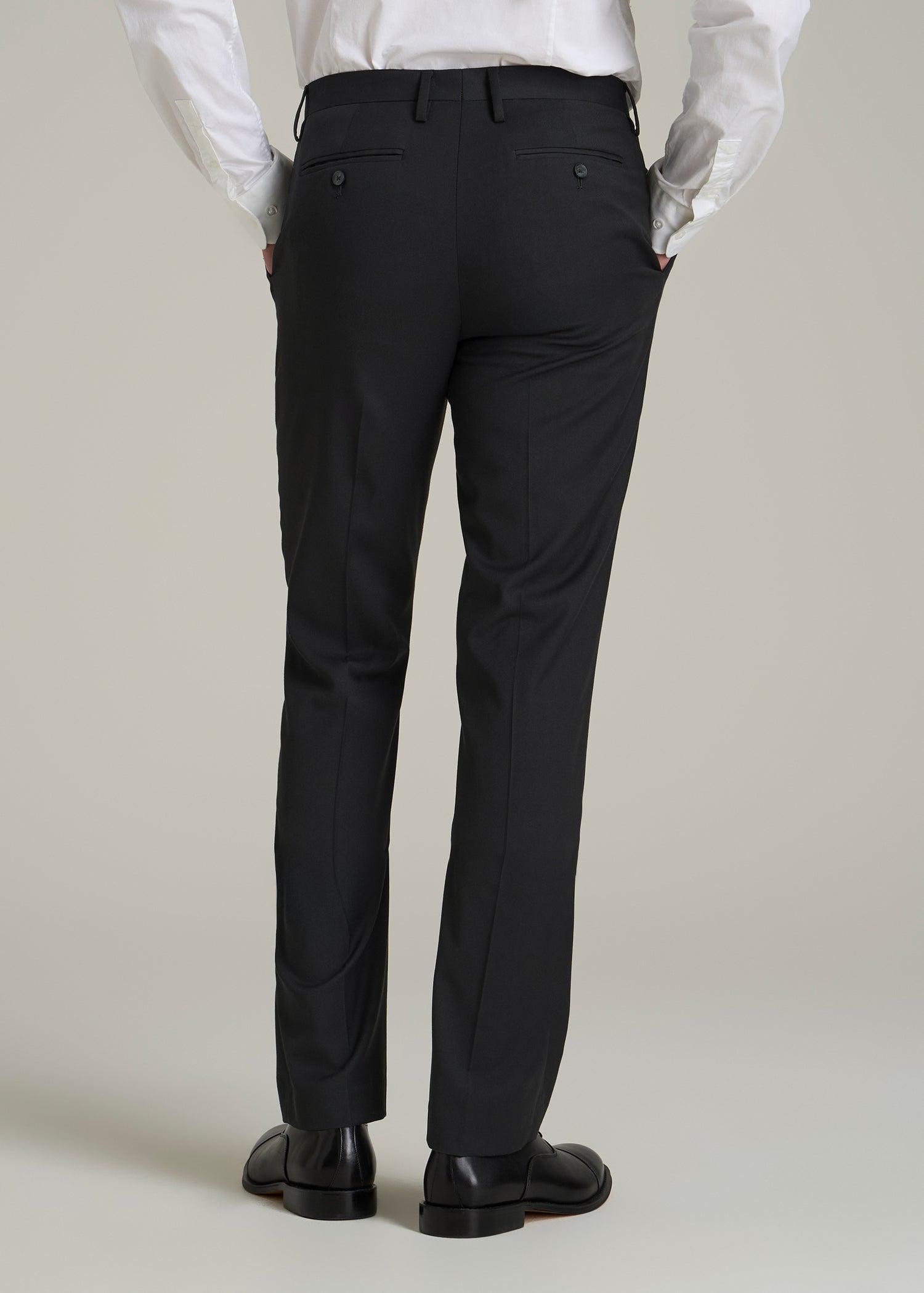 Suit Trousers for Tall Men in Black Male Product Image