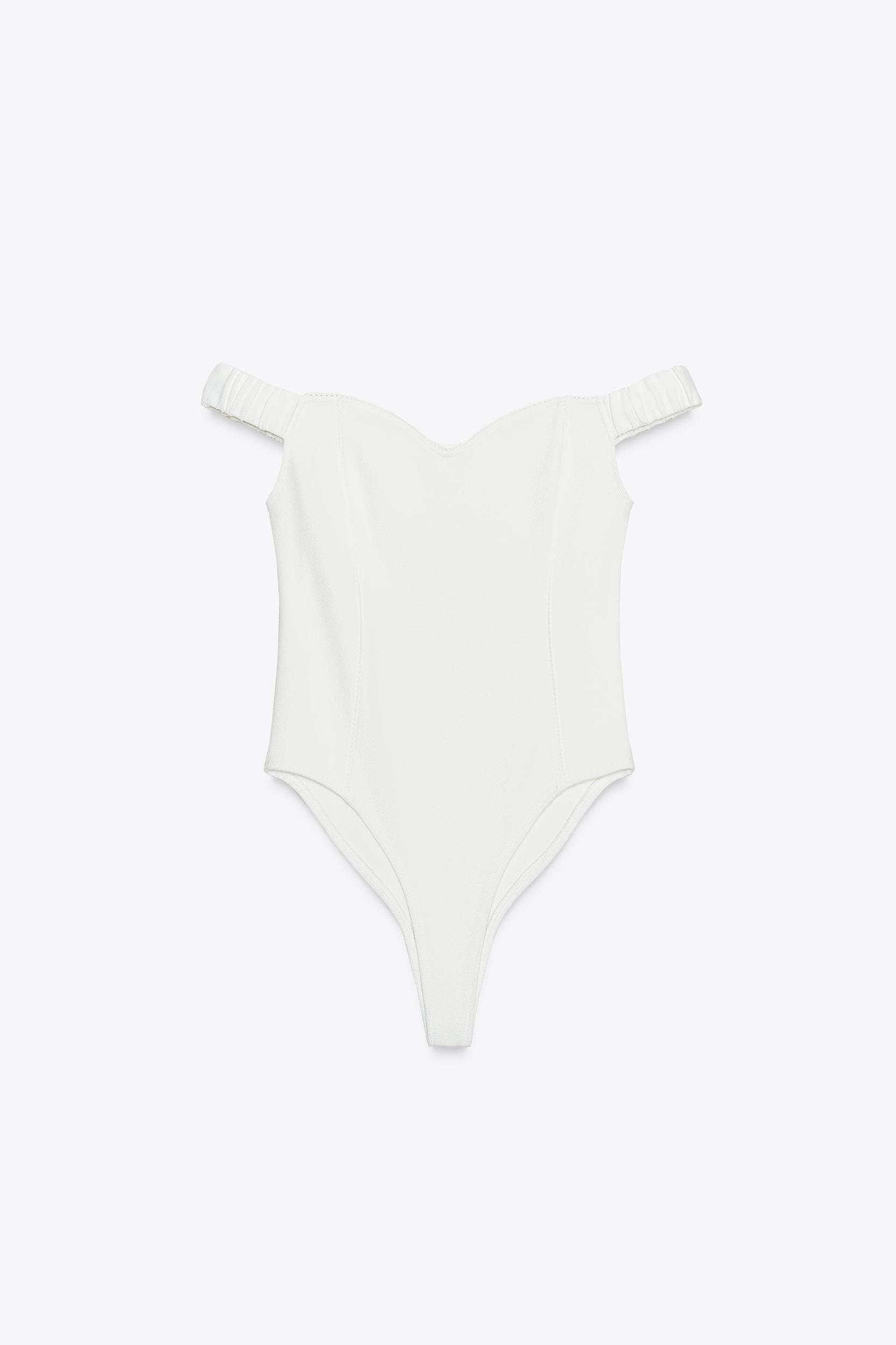 TWILL BODYSUIT WITH PICOT TRIM Product Image