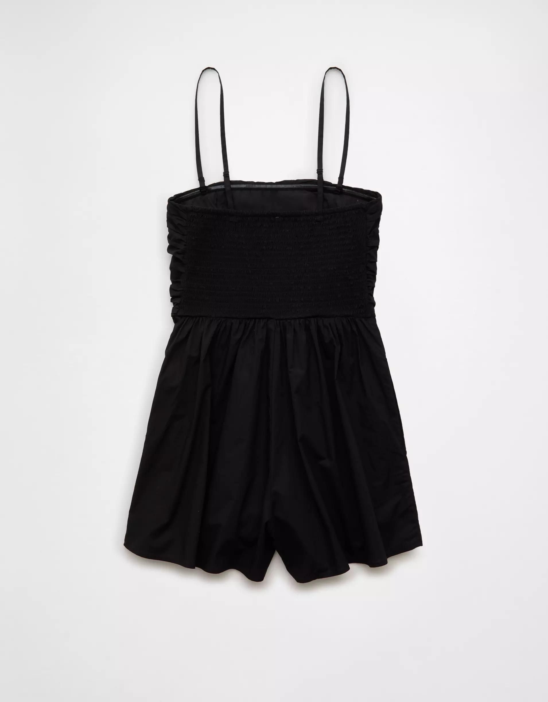 AE Strapless Ruched Bodice Romper Product Image