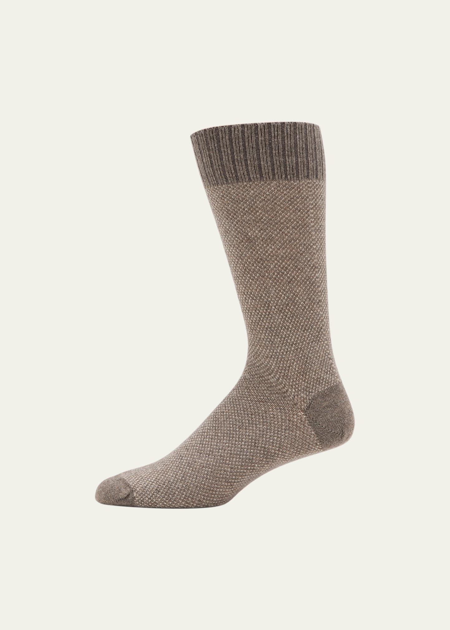 Mens Cashmere-Blend Mid-Calf Socks Product Image