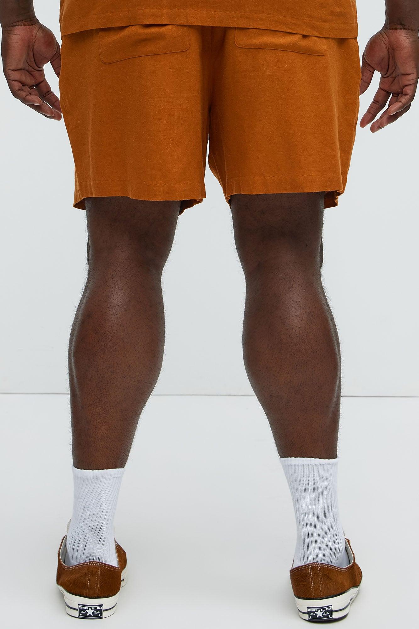 Bahamas Linen Shorts - Rust Product Image