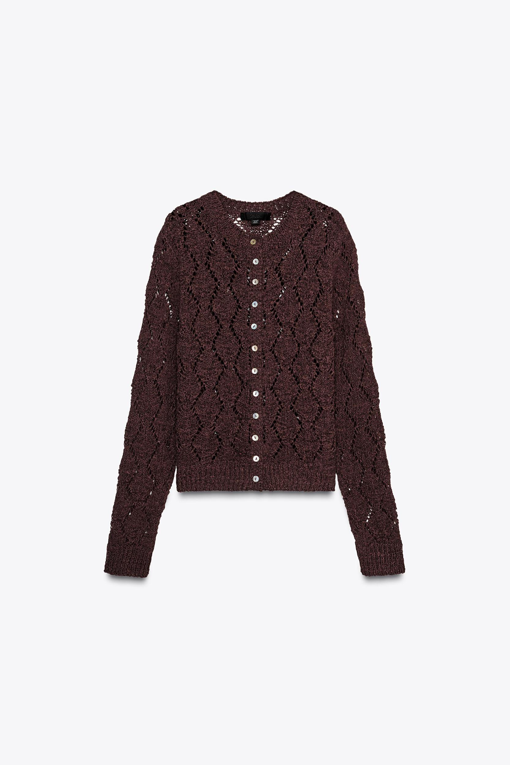 POINTELLE KNIT CARDIGAN Product Image
