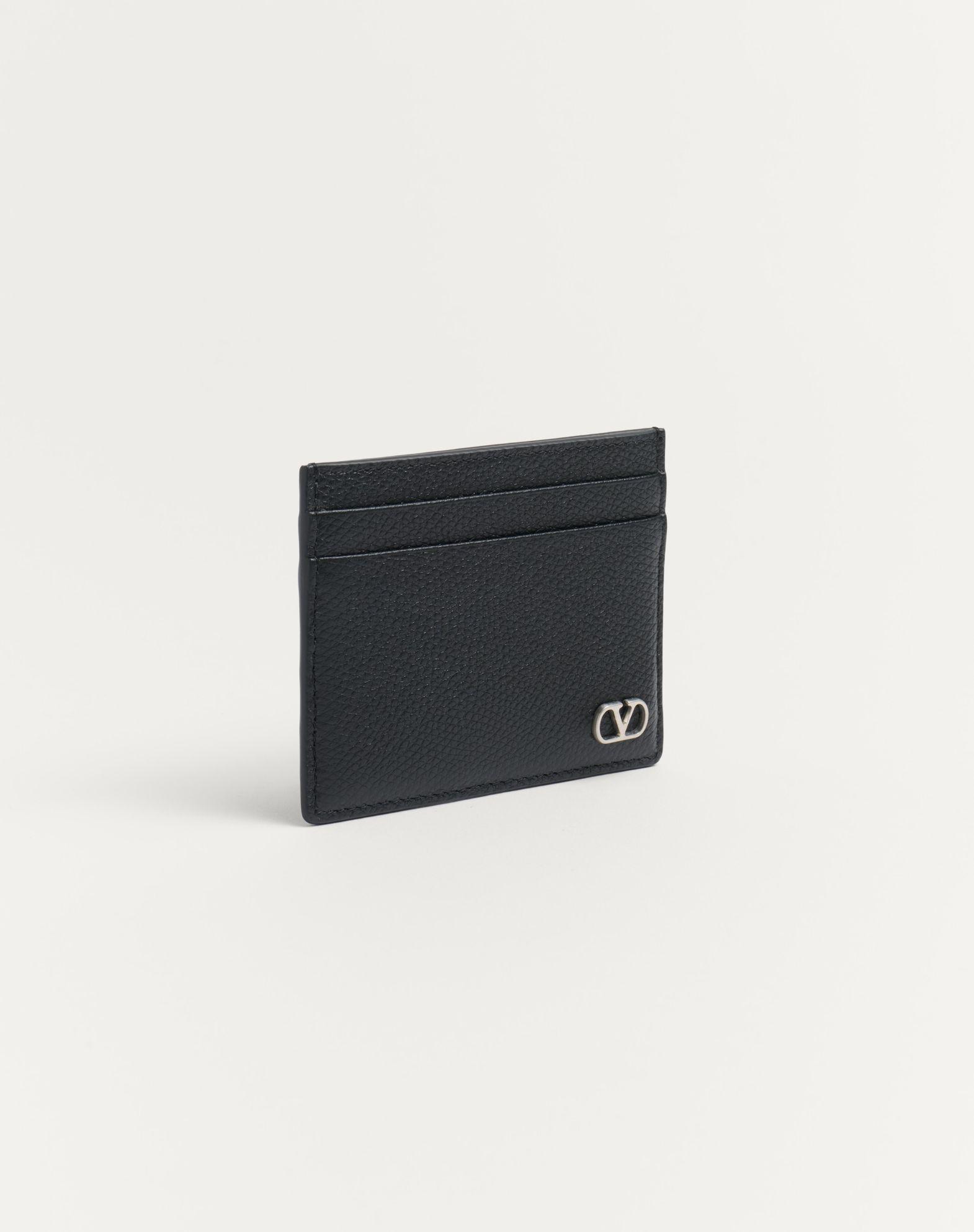 Valentino Garavani Vlogo Signature Cardholder In Grainy Calfskin Product Image