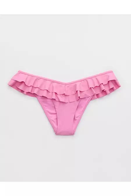 Aerie Ruffle Cheeky Bikini Bottom Women's Product Image
