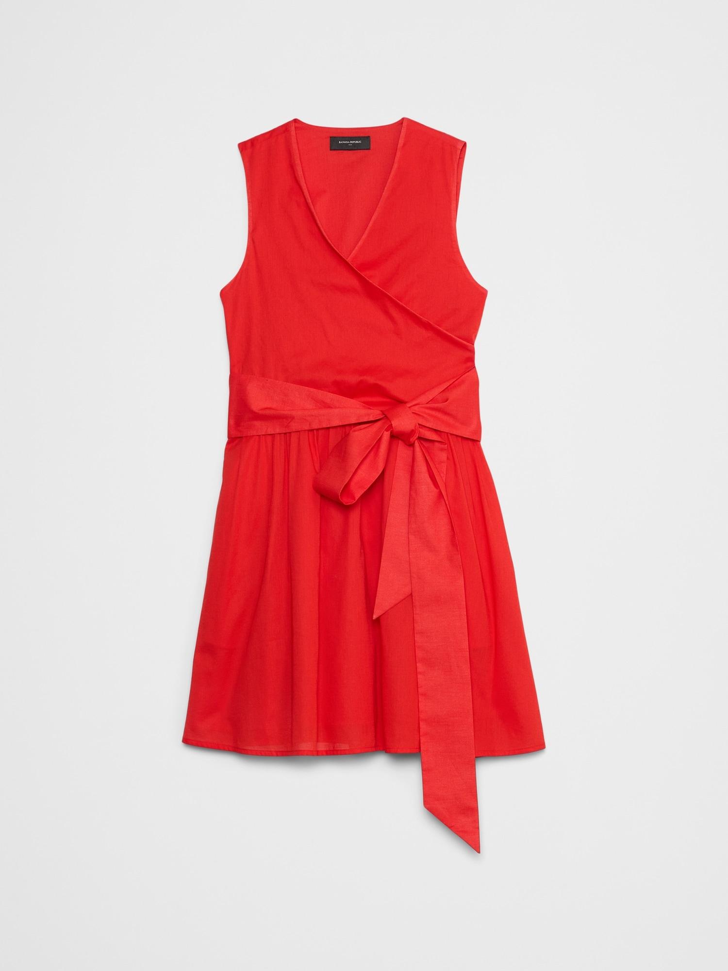 Voile Wrap-Waist Mini Dress Product Image