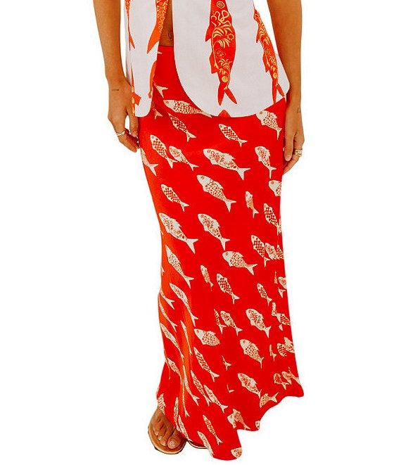 Never Fully Dressed Marina Dorris Fish Print Coordinating Maxi Skirt Product Image