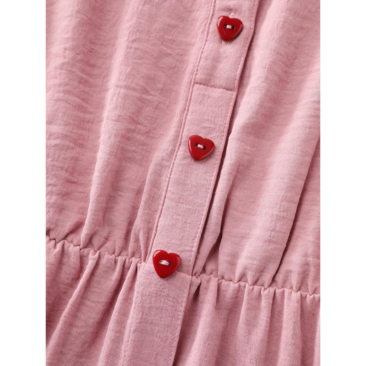 Plus Size Layered Pleated Waist-Tie Shirt Dress DustyPink Women Leisure Belted Shirt collar Extra Long Sleeve Curvy BloomChic 14-16/1X Product Image