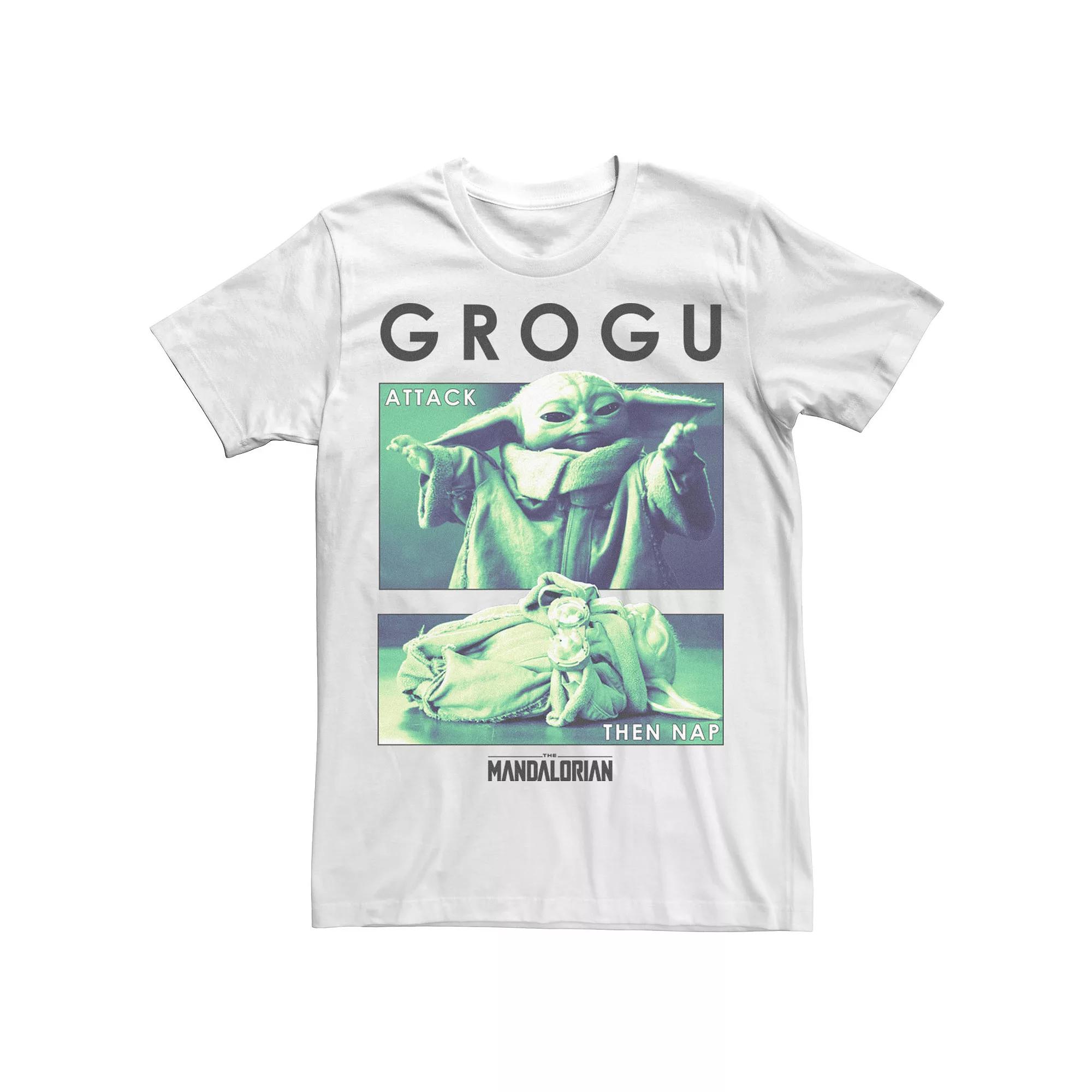 Big & Tall Star Wars: The Mandalorian Grogu Attack Then Nap R14 Tee, Men's,  Product Image