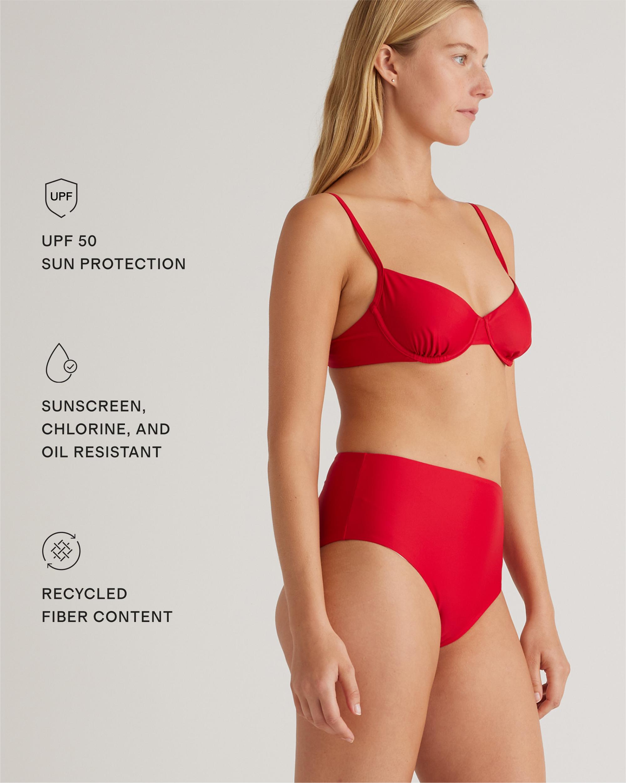 Quince | Women's Italian Demi Bikini Top 78% Recycled Polyamide, 22% Spandex Product Image