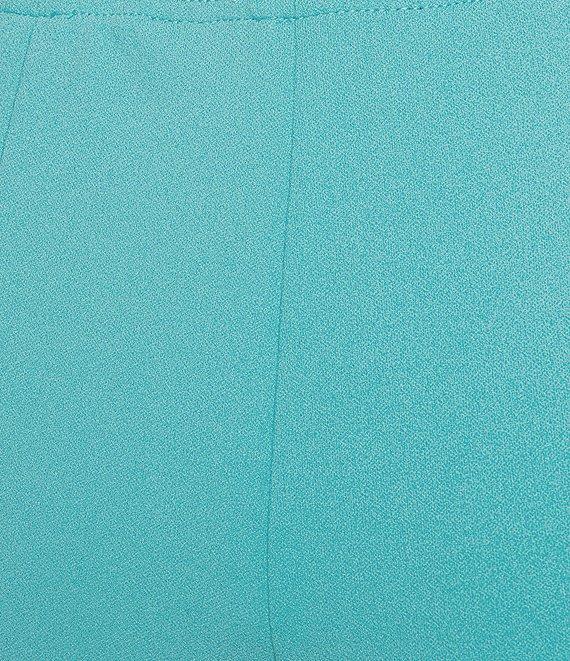 Ming Wang Deco Stretch Crepe Back Slit Hem Pull-On Pants Product Image