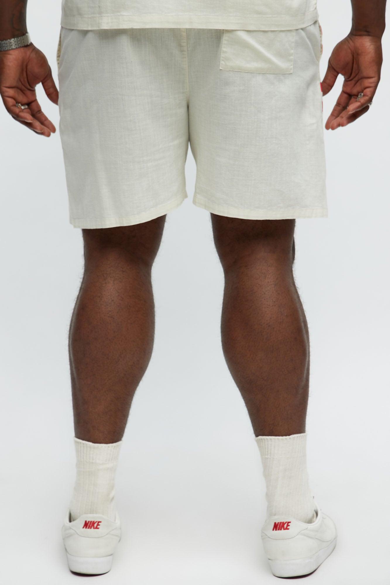 Florida Oranges Relaxed Drawstring Short - Cream Product Image