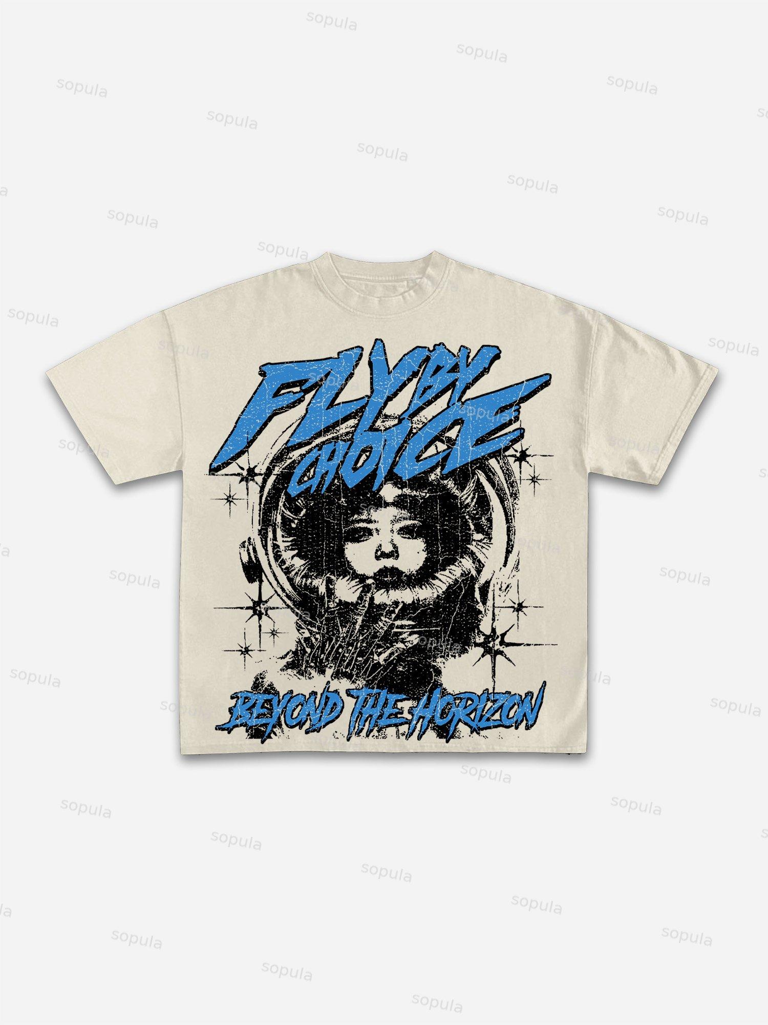 Fly By Choice Print Cotton T-shirt Product Image