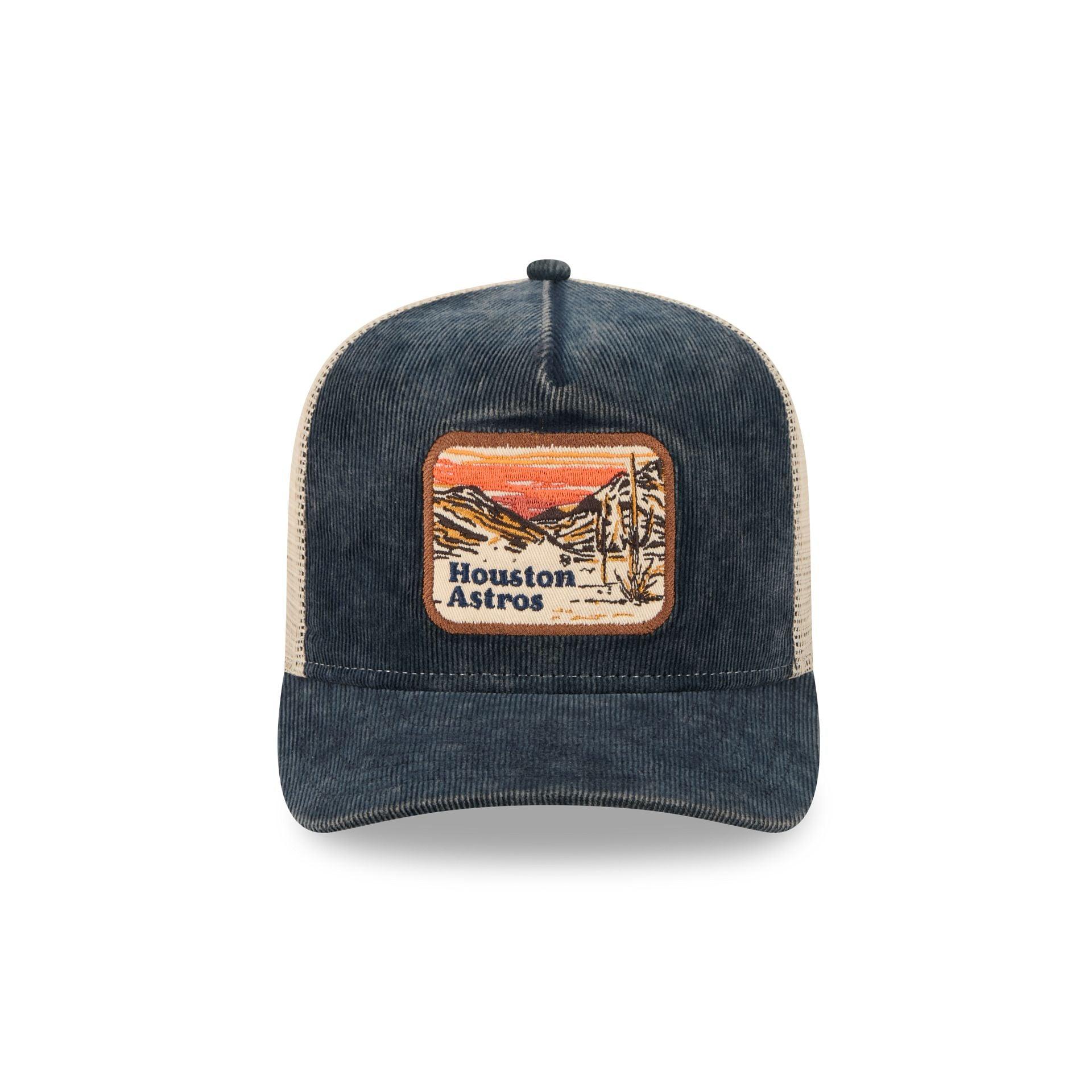 Houston Astros Vintage Landscape 9FIFTY A-Frame Trucker Hat Male Product Image
